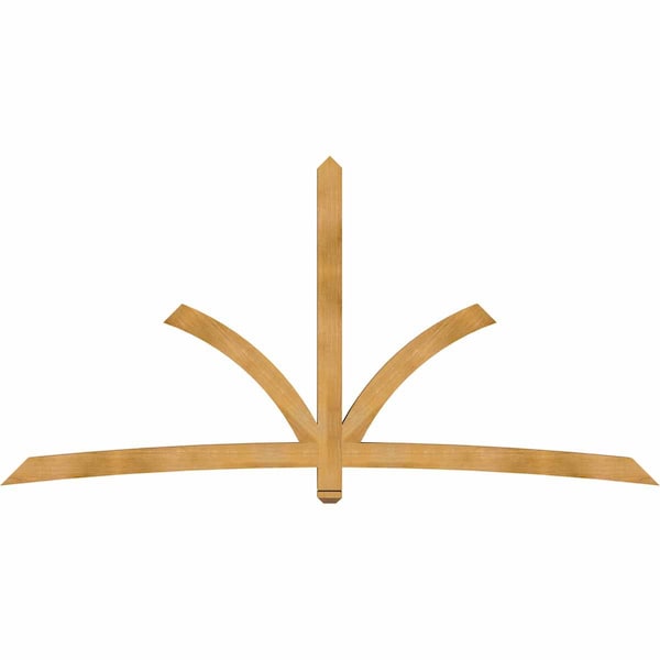 Ekena Millwork Davenport Rough Sawn Timber Gable Bracket, Western Red Cedar, 108"W x 54"H x 4"D x 4"F, 12/12 Pitch GBW108X54X0404DAV00RWR - main